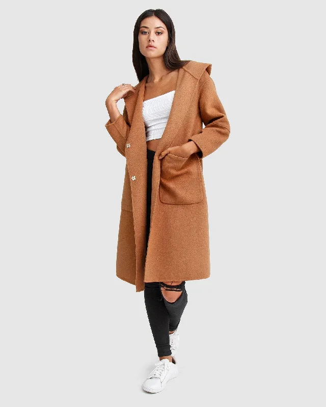 Women's Night-Out Outfit Walk This Way Wool Blend Oversized Coat