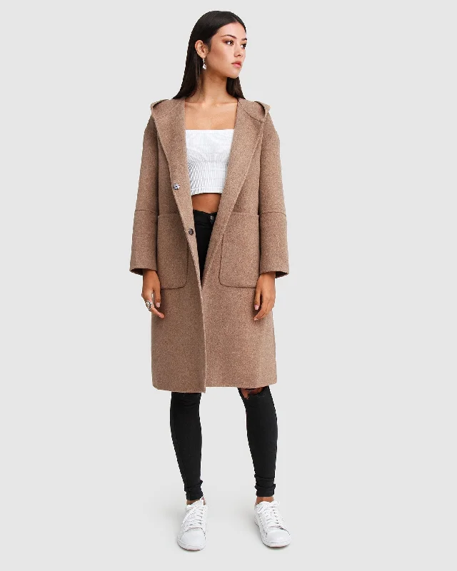 Formal Attire For Women Walk This Way Wool Blend Oversized Coat