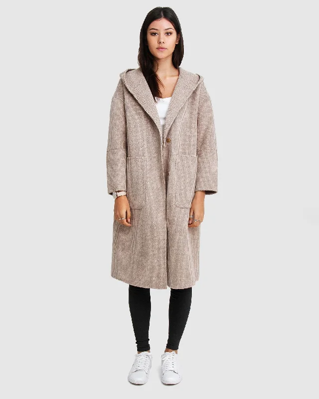 Women's Vacation Outfit Set Walk This Way Wool Blend Oversized Coat