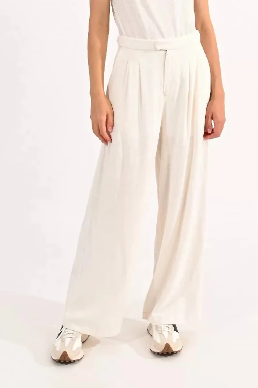 Trend Alert Wide Leg Pants In Off White