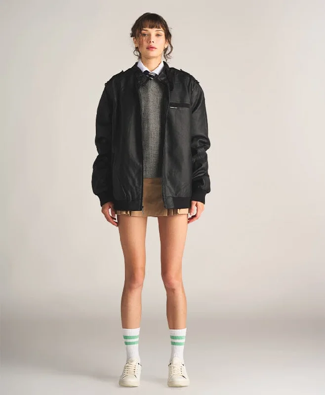 Women's Garments Women's Faux Leather Iconic Racer Oversized Jacket