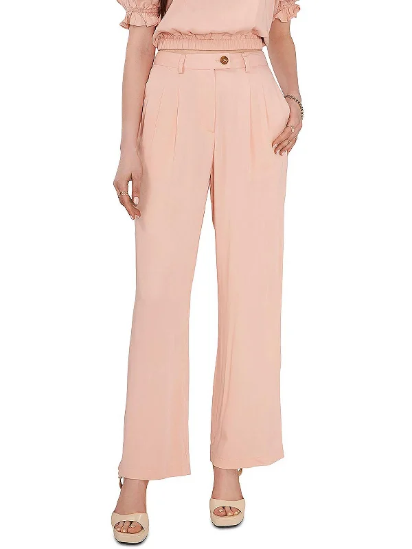 Women's Clothing Outfit Set Womens Front Pleat Straight High-Waist Pants