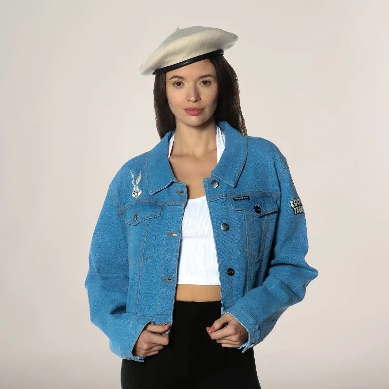 Women's Elegant Formal Outfit Women's Looney Tunes Bugs Bunny Denim Jacket