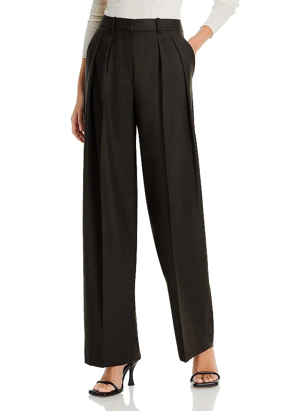 Affordable Luxury Women's Garments Womens Pleated Wool Dress Pants