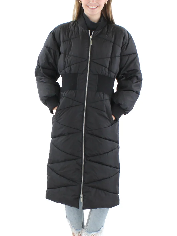 Women's High-Fashion Garments Womens Quilted Nylon Parka Coat