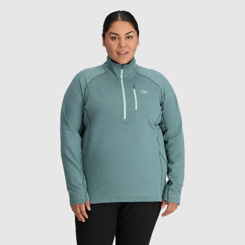 Affordable Women's Garments Women's Vigor Grid Fleece Half Zip-Plus