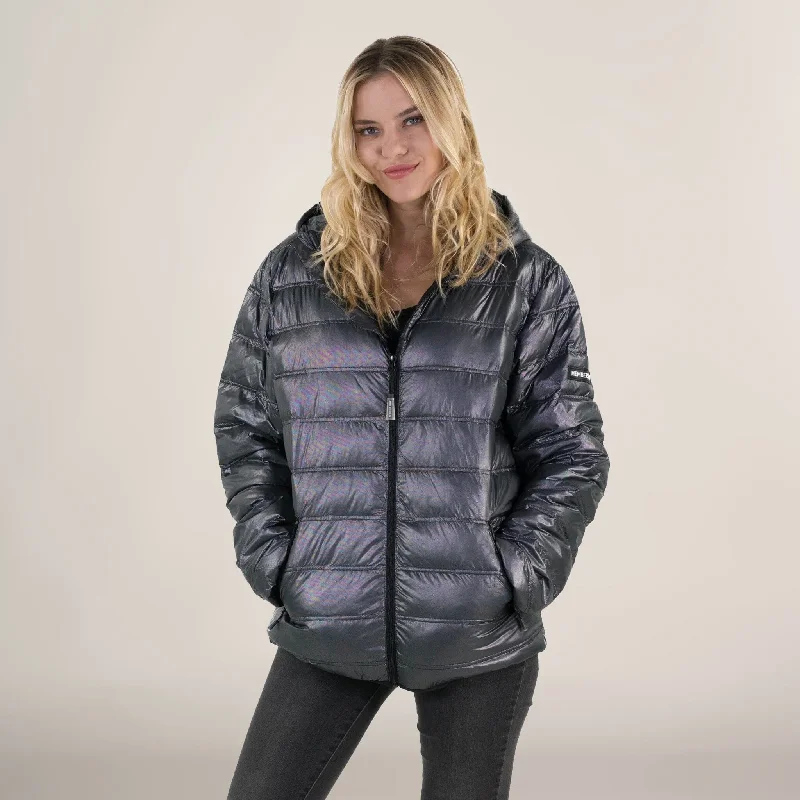 Women's Vacation Attire Women's Zip Front Puffer Oversized Jacket