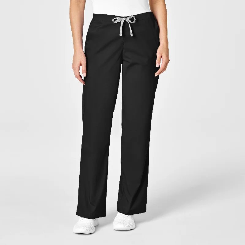 Luxury Fashion WonderWORK Women's Flare Leg Scrub Pant - Black
