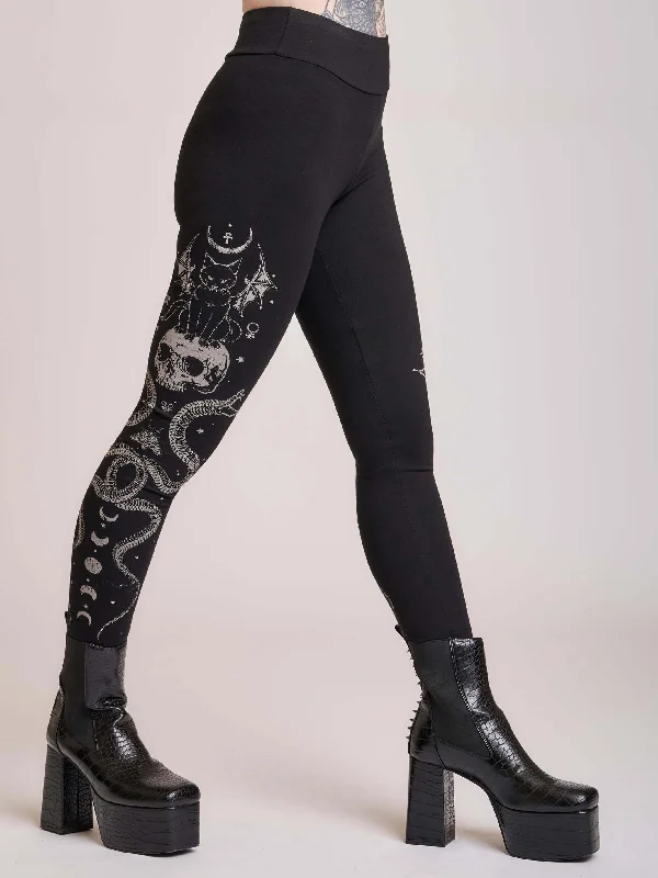 Women's Vintage Garments Bat Cat Legging