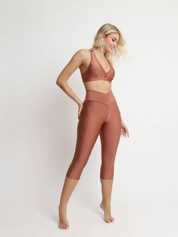 Comfortable Outfit For Women Capri Legging with Pockets - CALLAS