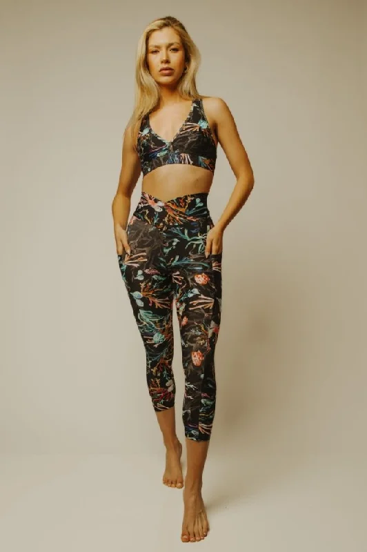 Affordable Women's Outfit Capri Legging with Pockets - MOANA