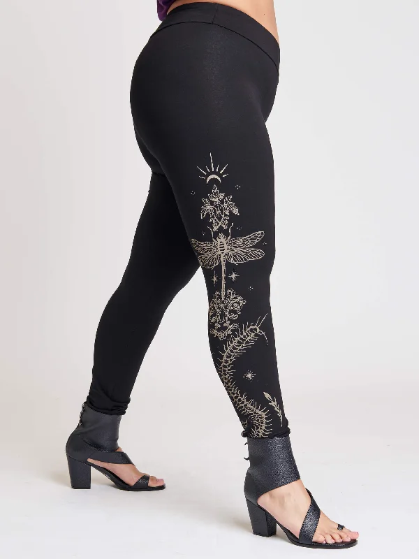 Women's Luxury Garments Dragonfly & Centipede Legging