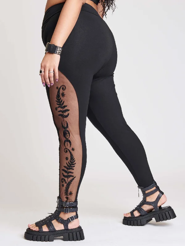 Women's Outerwear Garments Fern Relics Embroidered Legging