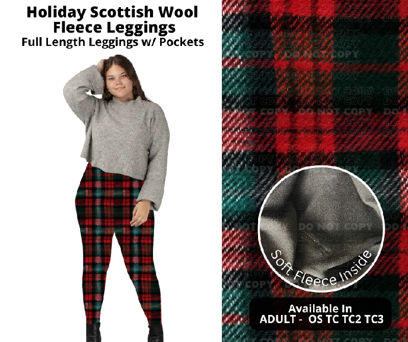 Women's Wardrobe Apparel Holiday Scottish Wool Fleece Leggings