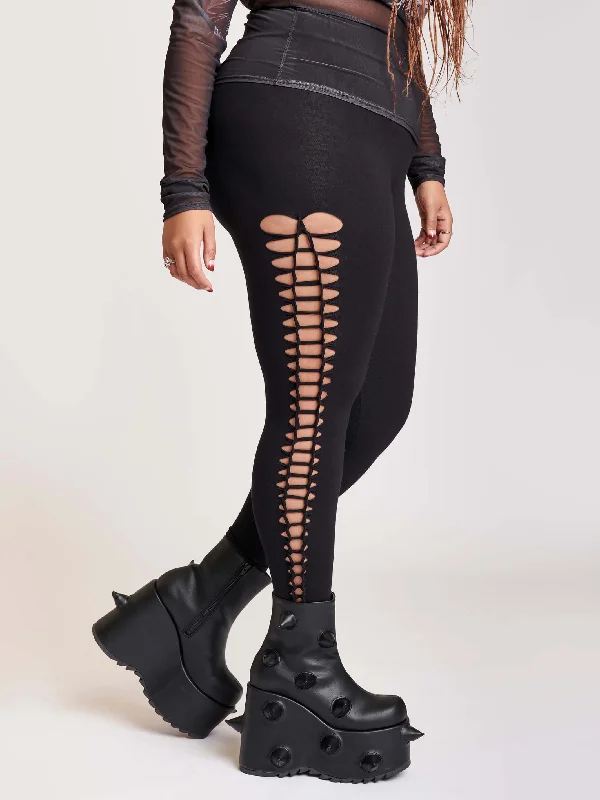 Women's Evening Garments Lattice Web Legging