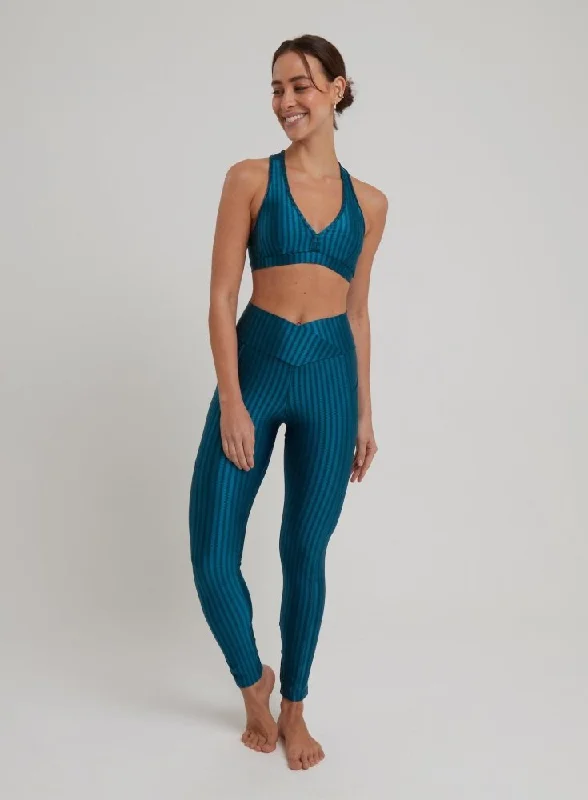 Women's Comfortable Lounge Attire Leggings with Pockets - AQUA QUEEN