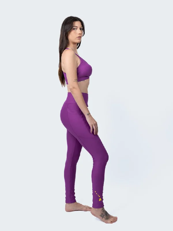 Women's Plus-Size Outfit Leggings with Pockets - ORCHID