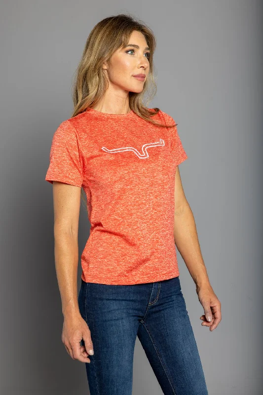 Stylish Savings Kimes Ranch Womens Outlier Tech Tee Baked Apple Heather Cotton Blend S/S T-Shirt Stylish Savings Kimes Ranch Womens Outlier Tech Tee Baked Apple Heather Cotton Blend S/S T-Shirt