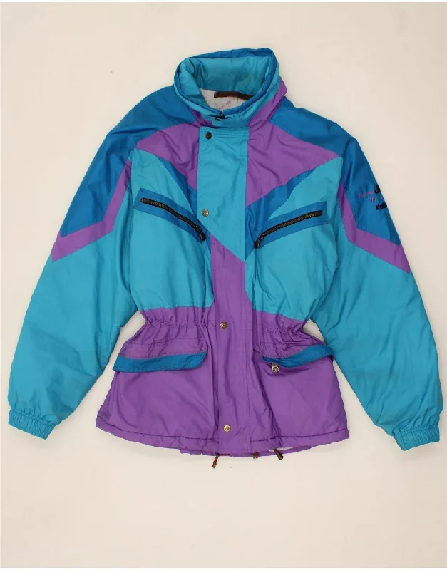 Women's Contemporary Apparel VINTAGE Womens Windbreaker Jacket UK 14 Medium Blue Colourblock Women's Contemporary Apparel VINTAGE Womens Windbreaker Jacket UK 14 Medium Blue Colourblock