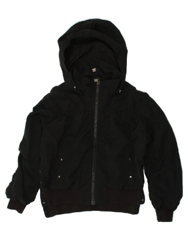 Women's Plus-Size Attire ATHLETA Womens Hooded Windbreaker Jacket UK 14 Medium Black Polyester Women's Plus-Size Attire ATHLETA Womens Hooded Windbreaker Jacket UK 14 Medium Black Polyester