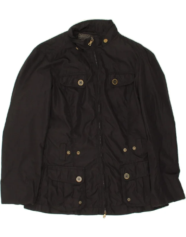 Affordable Women's Apparel I BLUES Womens Utility Jacket UK 14 Large Black Polyamide Affordable Women's Apparel I BLUES Womens Utility Jacket UK 14 Large Black Polyamide