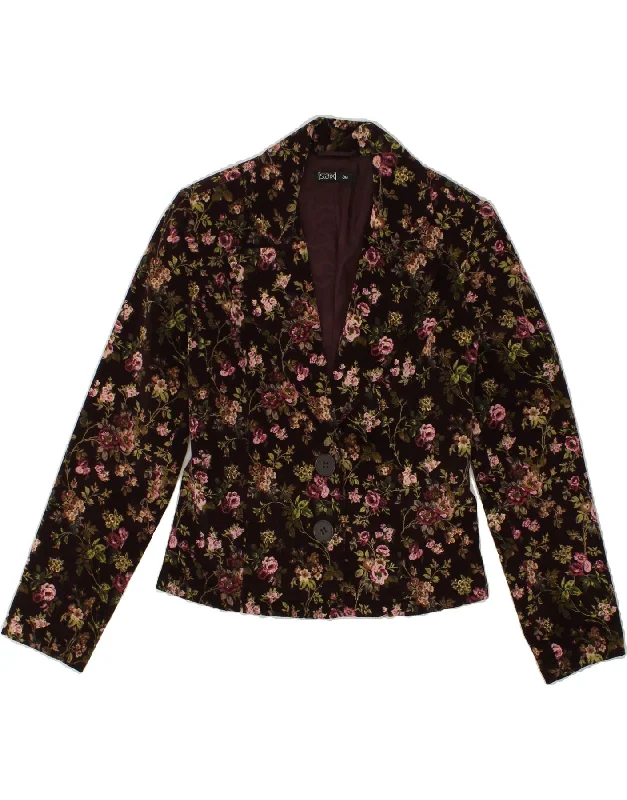 Women's Evening Clothes VINTAGE Womens 2 Button Corduroy Blazer Jacket EU 36 Small Brown Floral Women's Evening Clothes VINTAGE Womens 2 Button Corduroy Blazer Jacket EU 36 Small Brown Floral