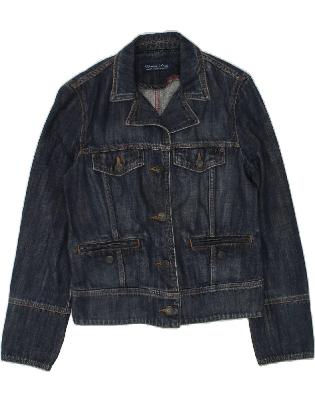 Women's Stylish Vacation Attire MASSIMO DUTTI Womens Denim Jacket UK 14 Large Navy Blue Cotton Women's Stylish Vacation Attire MASSIMO DUTTI Womens Denim Jacket UK 14 Large Navy Blue Cotton